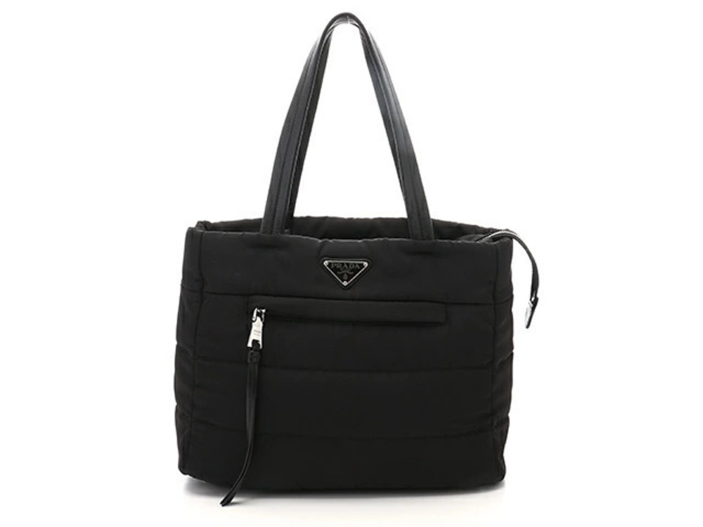 Prada Tote Tessuto Saffiano Bag Black